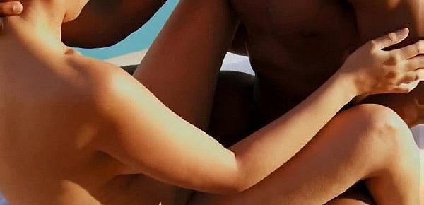  Exotic Ebony Couple Fuck Outdoors